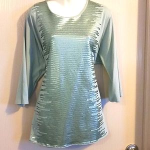 NEW Sequined PLUS size ladies blouse / top = size 2X
